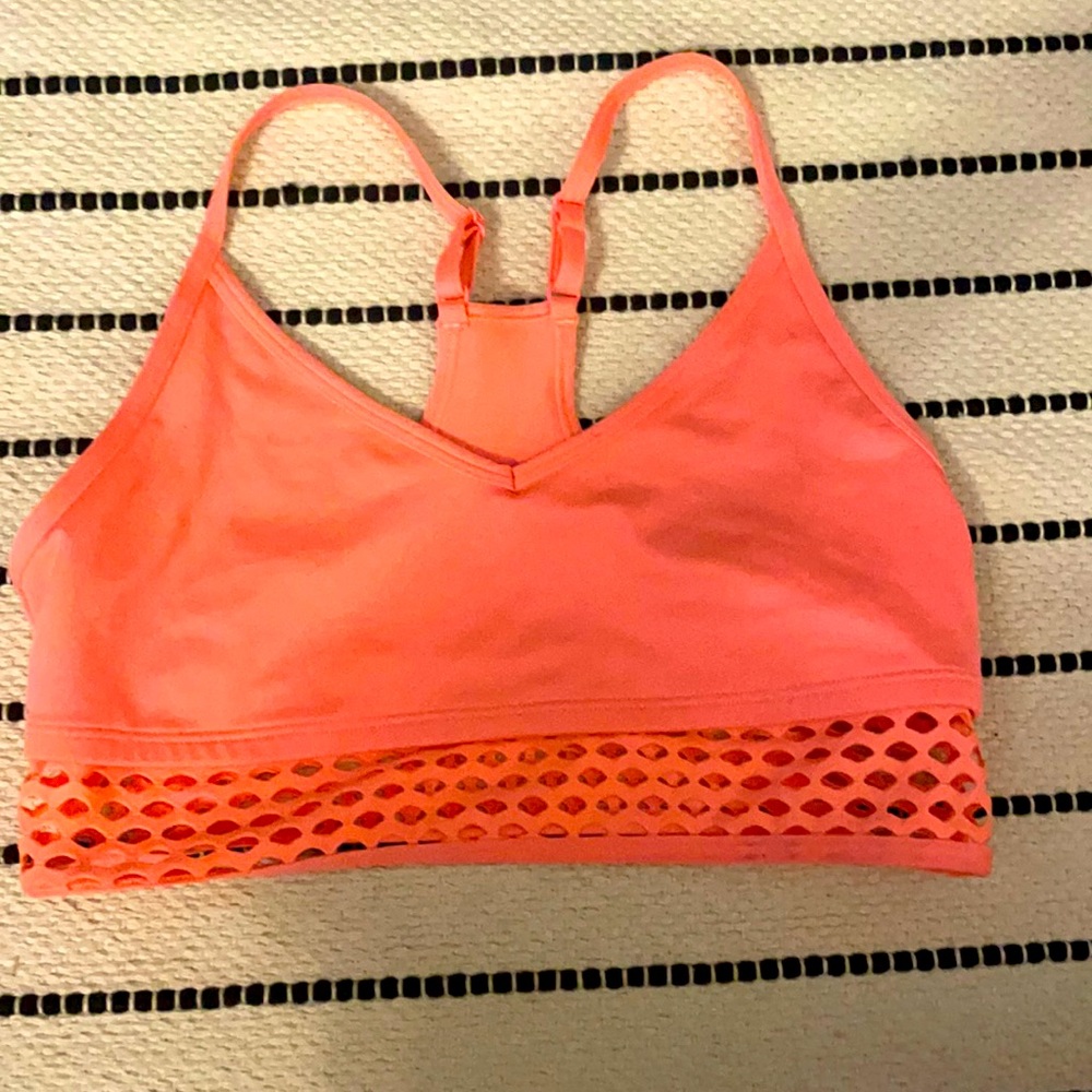 Pink sports bra
